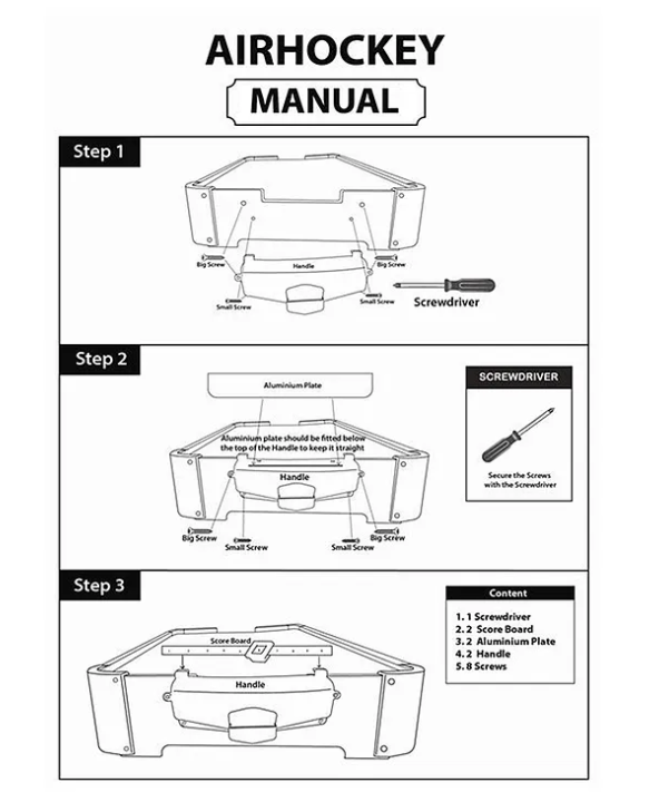 Play Nation Rechargeable Air Hockey I Real Air Flow with 2 Strikers, 2 Pucks Tabletop Game Indoor Fun Interactive Sports | BIS Certified