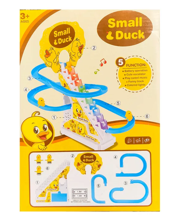 YAMAMA Musical Duck Track Slide and Climb Stairs Toys with 3 Duck - Multicolor