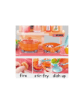 ADKD Plastic Kitchen Set Toys with Realistic Lights & Sounds with 42 Accessories Set- Multicolor