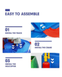 ADKD Car Adventure Manual Race Track Game with 4 Cars - Multicolor
