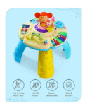 Babyhug Premium Musical Activity Table| Multi Activity Play Table for 1 Year+ Toddlers| Early Learning & Educational Toy with Shapes, Numbers, Colors & Sound| Best Birthday Gift| BIS Certified