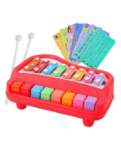 ADKD 2 in 1 Xylophone Percussion Piano Toy with 8 Tone (Color May Vary)