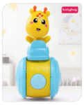Babyhug Push and Go Giraffe on Wheel Toy| Gifting Toy| Child Safe Material| BIS Certified Build Gross Motor Skills and Hand-Eye Coordination| 3 Years+