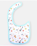 Babyhug Cotton Bibs Tree Embroidery Set of 3 - Blue & White
