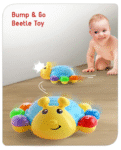 Babyhug Musical Bump and Go Beetle Projector Toy With Light- Yellow| Animal Toy With Music, Lights & Sounds For 12 Months+| Fun Learning Toy for Kids| Best Gift for Toddlers| Non-Toxic| BIS Certified