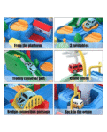 ADKD Car Adventure Manual Race Track Game with 4 Cars - Multicolor