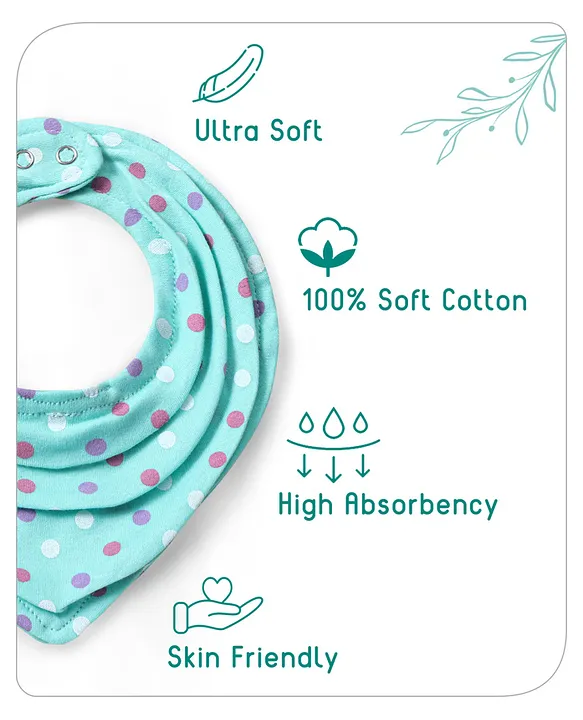 Babyhug Drool Bibs Pack of 5 - Multicolor