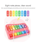 ADKD 2 in 1 Xylophone Percussion Piano Toy with 8 Tone (Color May Vary)