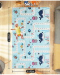 Intelliskills Extra Large Reversible Jungle Animals & Ocean Life Baby Learning & Crawling Foldable Play Mat | Waterproof | Anti-Skid | 6.5 x 4.5 ft, 0.6cm Thick