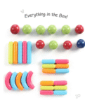 Intelliskills Premium Magnetic Building Sticks 32 Pieces Toy for Kids| 32 pcs| Activity & Education Blocks Toy | Montessori Learning & Construction Set | Birthday Gift| Non-Toxic