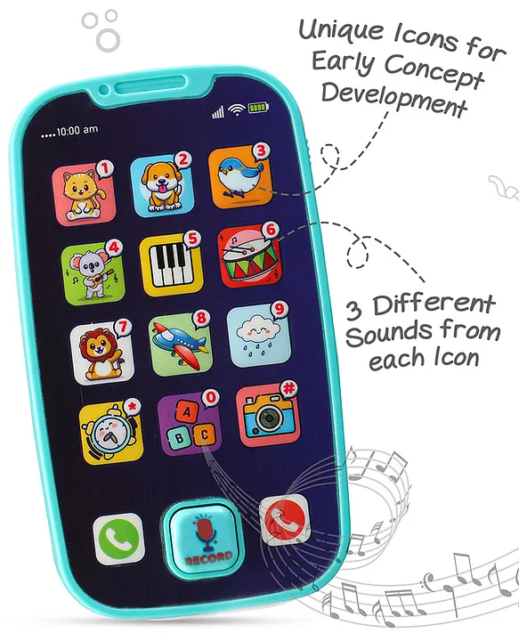 Intellibaby Musical Mobile | Multicoloured | Ideal for Gifting | Auditory Development with 36 Unique Sounds | Learning Sounds & Cause-and-Effect | Engaging Toy for Infants | Interactive Toy with 10 Colourful Buttons | Perfect for Sensory Exploration