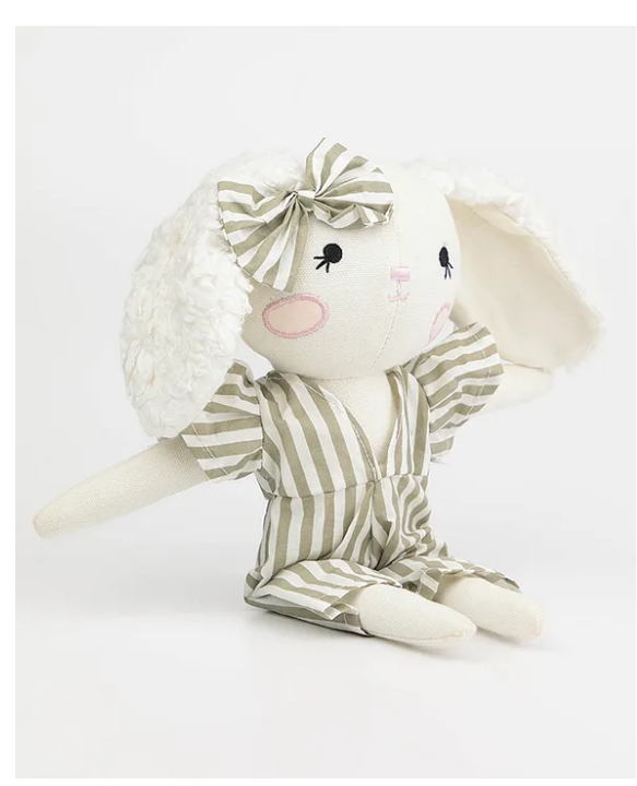 BABY FOREST Cuddly Buddies Bunny Girl Soft Toy | Handmade Soft Toy | Soft & Durable Fabric Eco-Friendly | Safe for Babies