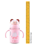 Fab N Funky Twin Handle Straw Sipper Pink - 400 ml