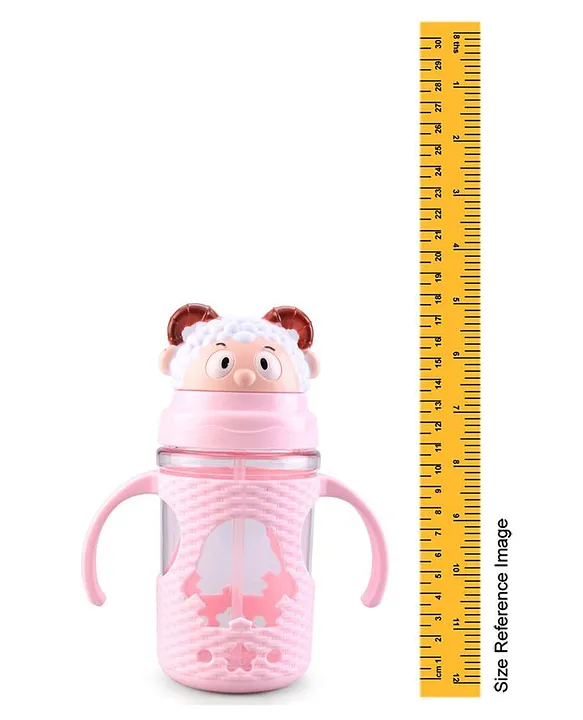 Fab N Funky Twin Handle Straw Sipper Pink - 400 ml