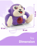 Fab N Funky Tumbling Monkey Purple Musical Toy for Kids|Spinning, Rolling, Tumble Action | Light & Musical | Fun Banana Monkey Toy for Kids | Multicolor | Battery Operated (Batteries Not Included)