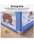 StarAndDaisy 'We Care' Playpen for Baby Portable and Play Yard for Kids with Teddy Bear Print Blue 120cm x 120cm