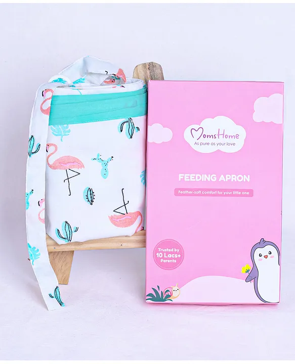 Mom's Home Moms Home Organic Cotton Muslin Nursing Cover For Breastfeeding Feeding Apron - Multicolor