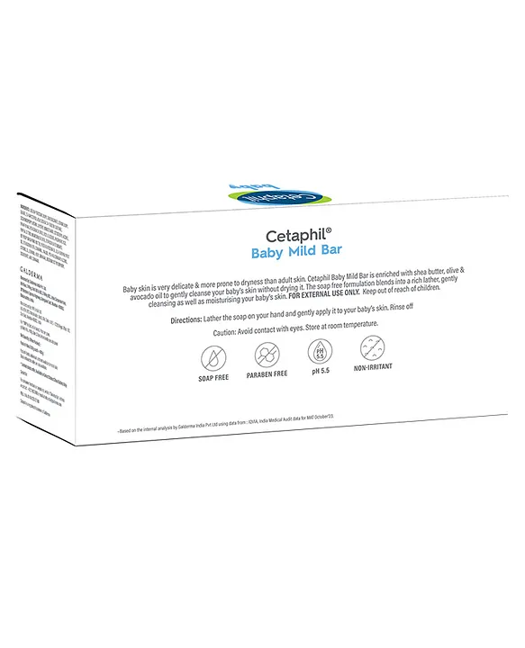 Cetaphil Baby Mild Cleansing Bar Pack of 4 - 100 g Each