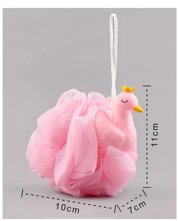 Babyhug Swan Bath Loofah - Light Pink