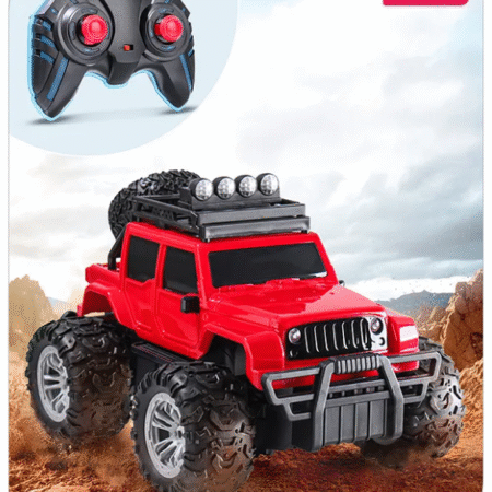 Baby hug Premium Off Roader Rechargeable Remote Control Truck With Normal & Turbo Speed & 4 Headlight Modes - Red