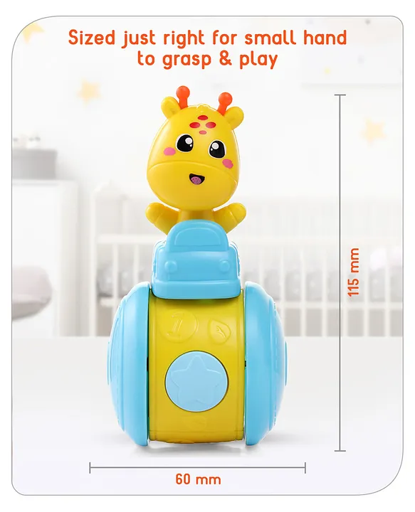 Babyhug Push and Go Giraffe on Wheel Toy| Gifting Toy| Child Safe Material| BIS Certified Build Gross Motor Skills and Hand-Eye Coordination| 3 Years+