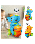 ADKD Elephant Musician Toy Walking Drum Playing with 2 Ball Electric Toys for Kids (Color May Vary)