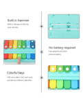 ADKD 2 in 1 Xylophone Percussion Piano Toy with 8 Tone (Color May Vary)