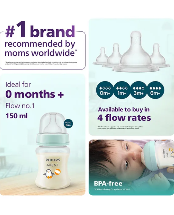 Avent Feeding Bottle Essential Grow - 150 ml