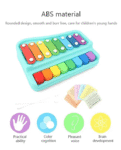 ADKD 2 in 1 Xylophone Percussion Piano Toy with 8 Tone (Color May Vary)