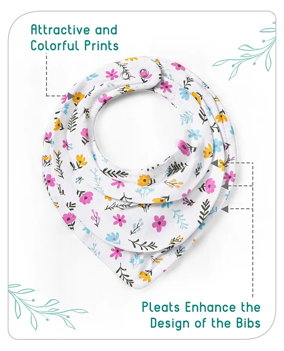 Babyhug Drool Bibs Pack of 5 - Multicolor