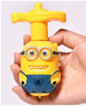 YAMAMA Minion Flashing Spinning Tops With LED Lights And Music For Kids - Multicolor
