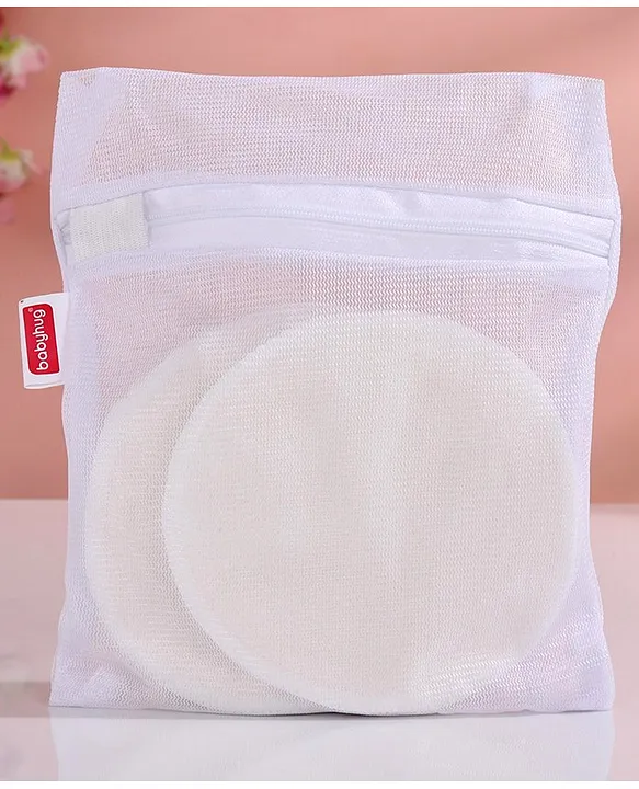 Babyhug Reusable 3 Layer Bamboo Breast Pads - Pack of 6