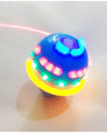 YAMAMA Minion Flashing Spinning Tops With LED Lights And Music For Kids - Multicolor