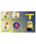 YAMAMA Minion Flashing Spinning Tops With LED Lights And Music For Kids - Multicolor