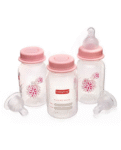 Babyhug Milk Storage Container with Nipple Set of 3 Pink - 125 ml