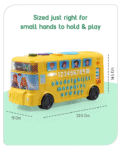 Baby hug Premium Musical Activity Yellow School Bus for Kids Vehicle Toy with Alphabets, Numbers Light & Music| Interactive Early Learning Toy | Best Birthday Gift| BIS Certified