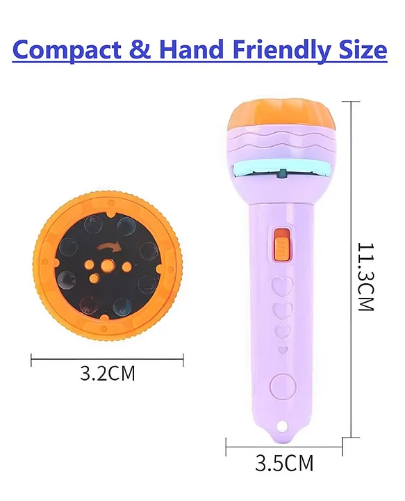 ADKD Projector Flashlight Torch with 6 Reels & 48 Pattern (Colour May Vary)