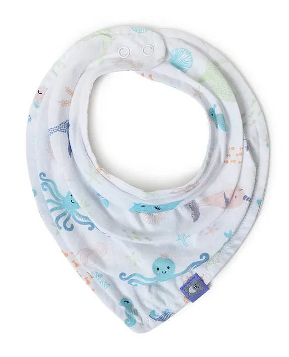Mi Arcus 100% Cotton Solid & Printed Drool Bib Snap Button Closure 0-3 M (Pk Of 5) - Multicolor MRP:599 (Incl. all taxes)