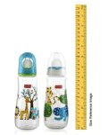 Babyhug Feeding Bottle Animal Print Blue And White Pack of 2 - 250 ml each