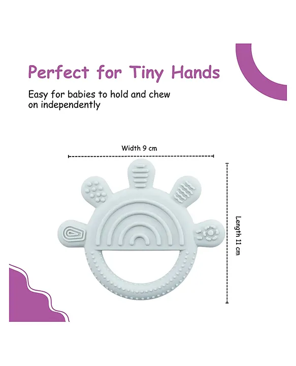 Adore Tusk Pro Silicon Teether - Hi 5 Theme- Blue