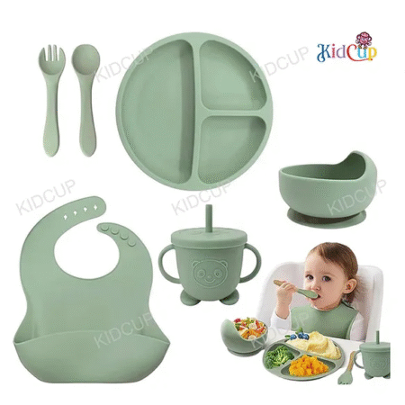 Kidcup 6 Pcs Silicone Baby Feeding Set