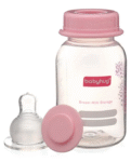 Babyhug Milk Storage Container with Nipple Set of 3 Pink - 125 ml