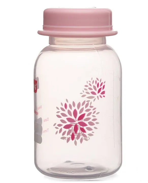 Babyhug Milk Storage Container with Nipple Set of 3 Pink - 125 ml