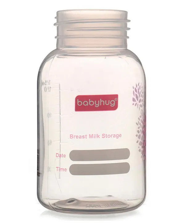 Babyhug Milk Storage Container with Nipple Set of 3 Pink - 125 ml