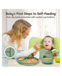 Kidcup 6 Pcs Silicone Baby Feeding Set