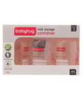 Babyhug Milk Storage Container with Nipple Set of 3 Pink - 125 ml