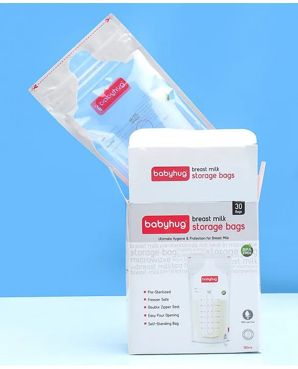 Babyhug Milk Storage Bag Pack of 30 - 180 ml Each