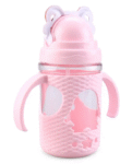 Fab N Funky Twin Handle Straw Sipper Pink - 400 ml