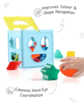 Intellibaby Premium Shape Sorter Cube for Toddlers | 18 Multicoloured Shapes | Builds Motor Skills |Early Learning Educational Toy |Paediatrician Approved |Colour May Vary |BIS Certified |For Gifting