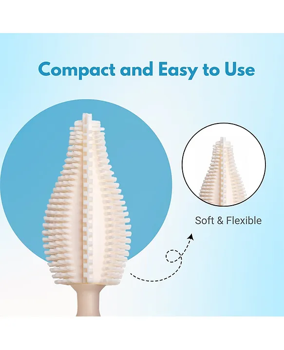 Adore Advanced PRACTO-The Smart Travel Bottle Cleaning Brush Kit & Drying Rack with Storage Case- Blue